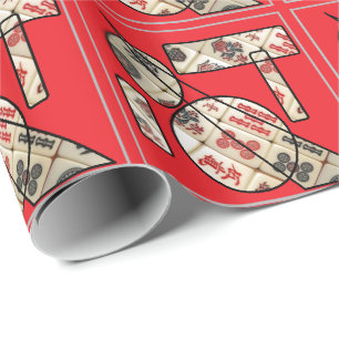 Papier Cadeau Motif de Mahjong