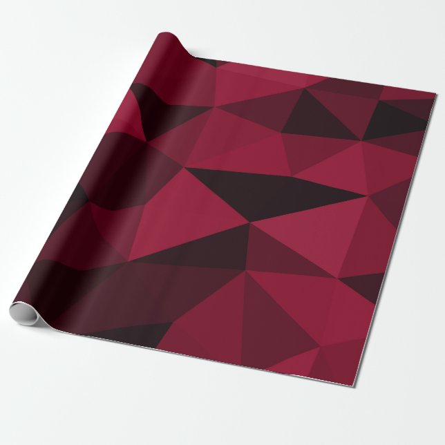 Papier Cadeau Motif de maillage géométrique rose magenta noir fo (Déroulé)