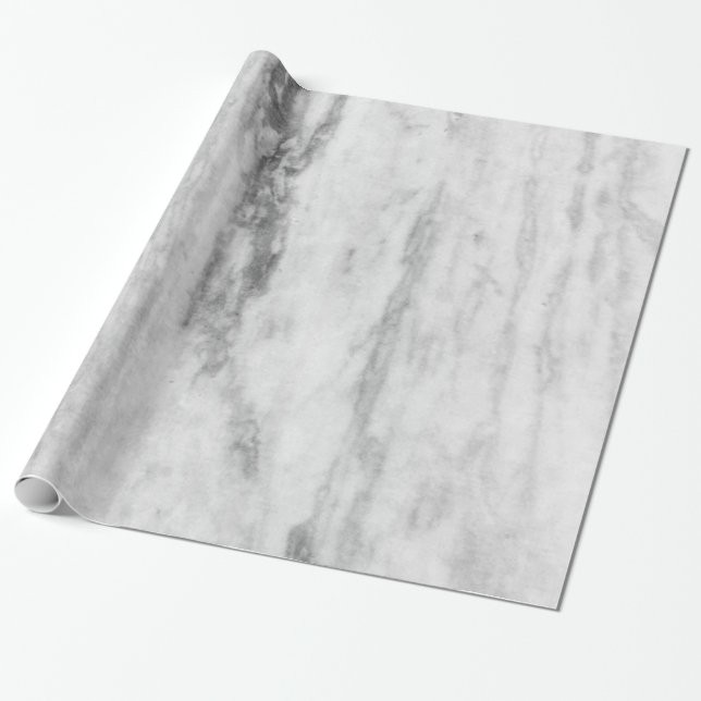 Papier Cadeau Motif de marbre blanc et gris de texture (Déroulé)