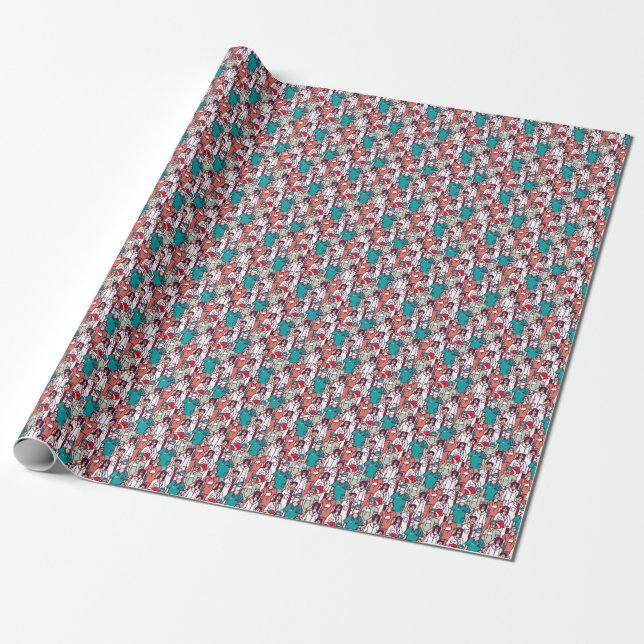 Papier Cadeau Motif de médecin et de chirurgien (Déroulé)