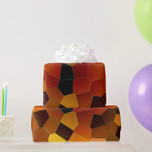 Papier Cadeau Motif de mosaïque d'ambre