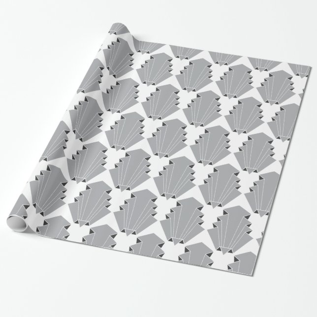 Papier Cadeau Motif de motif d'art déco (Déroulé)