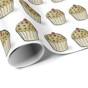 Papier Cadeau Motif de muffins Mini Cute