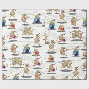 Papier Cadeau Motif de musique néo-zélandais
