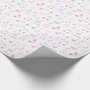 Papier Cadeau motif de musique violette
