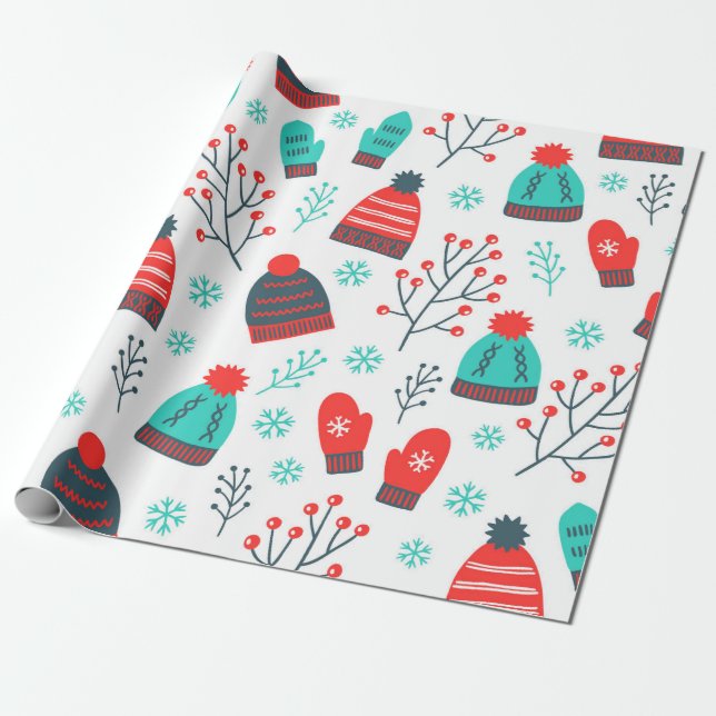 Papier Cadeau Motif de Noël (Déroulé)