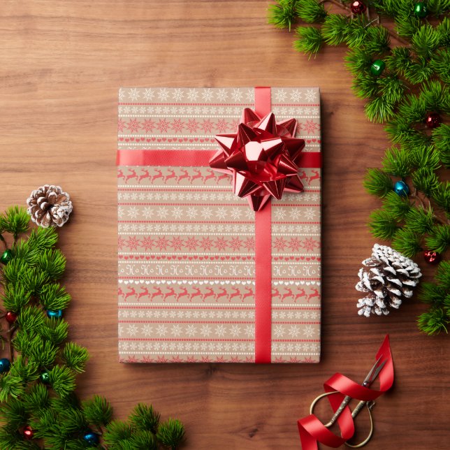 Papier Cadeau Motif de Noël (Cadeau de vacances)
