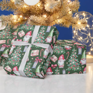 Papier Cadeau Motif de Noël Aquarelle cadeau