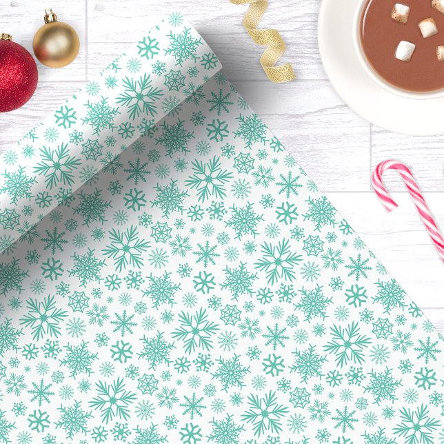 Papier Cadeau Motif de Noël bleu hiver (Créateur téléchargé)