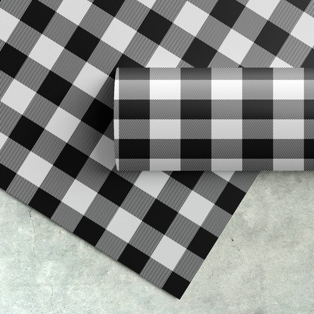 Papier Cadeau Motif de Noël de Buffalo Noir (Créateur téléchargé)