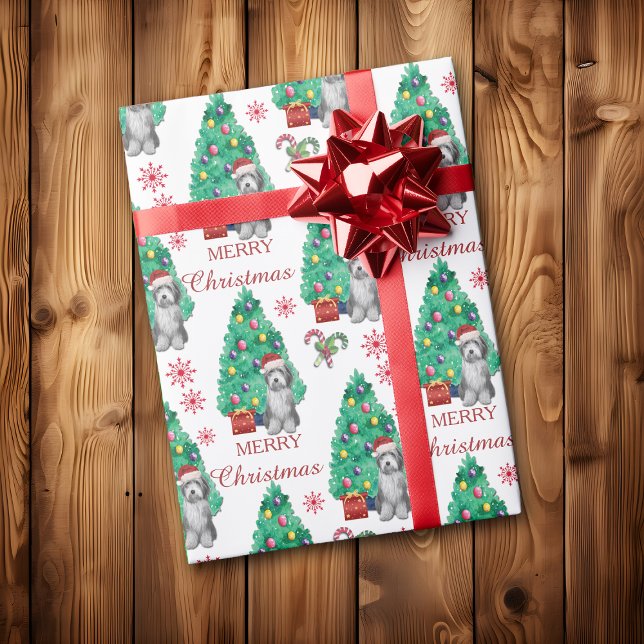 Papier Cadeau Motif de Noël de chien de Collie (Créateur téléchargé)