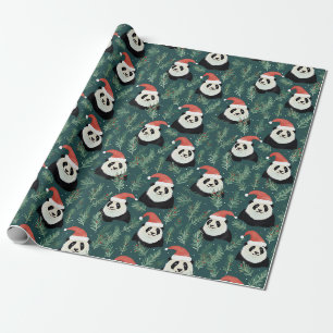 Papier Cadeau Motif de Noël de Cute Panda