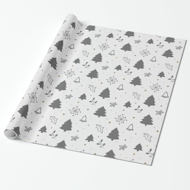 Papier Cadeau Motif de Noël de luxe (Déroulé)