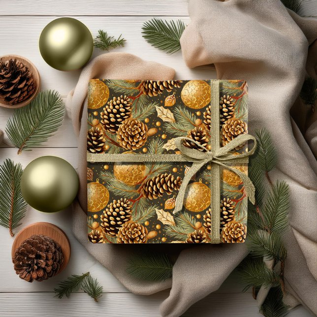 Papier Cadeau Motif de Noël Earth Tones #29 ID1009 (Créateur téléchargé)