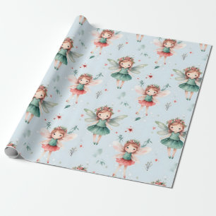 Papier Cadeau Motif de Noël Fairy Cute