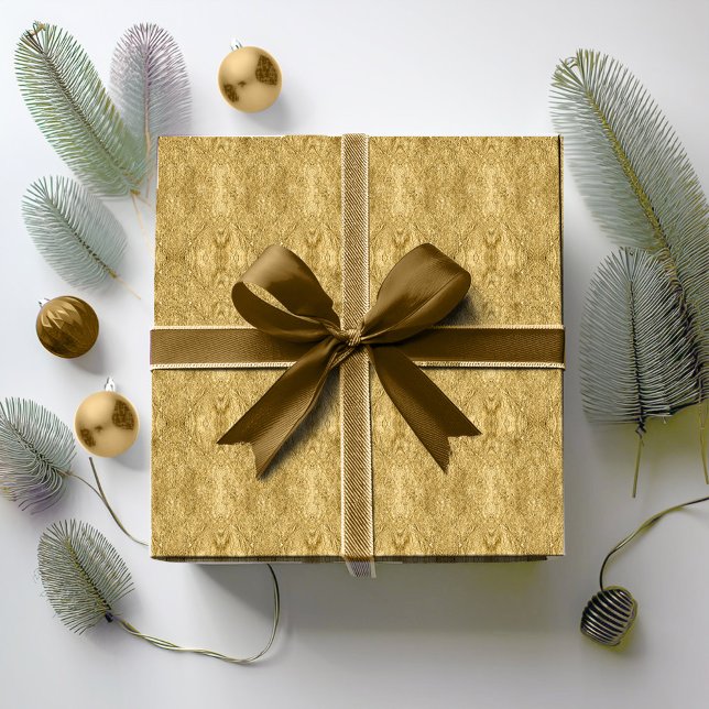 Papier Cadeau Motif de Noël Or#33 ID1009 (Créateur téléchargé)
