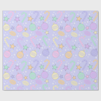 Papier Cadeau Motif de Noël pastel