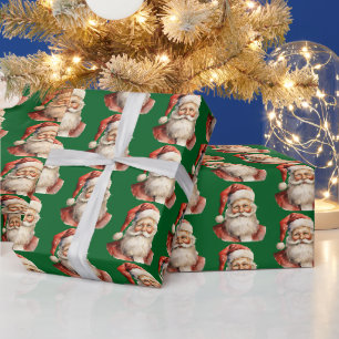 Papier Cadeau Motif de Noël rétro