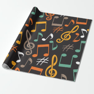 Papier Cadeau motif de note de musique