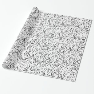 Papier Cadeau Motif de note musicale