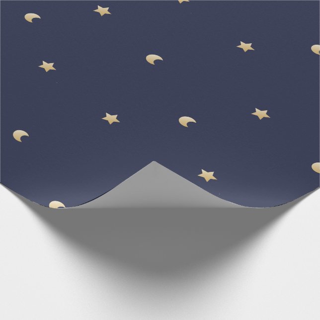 Papier Cadeau Motif de nuit étoilé (Coin)