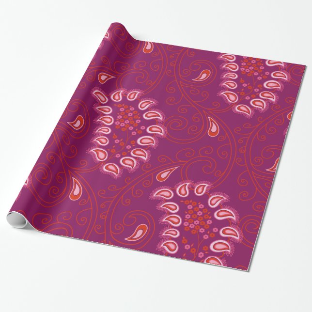 Papier Cadeau Motif de Paisley (Déroulé)