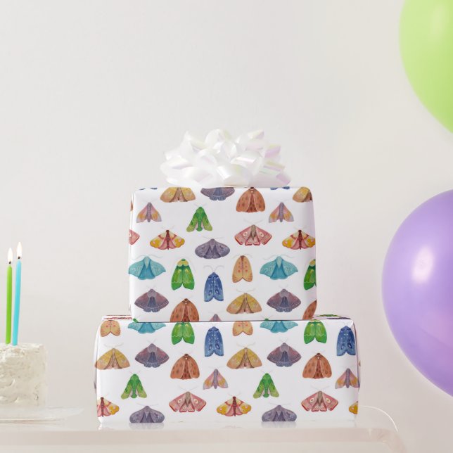 Papier Cadeau Motif de papillon de nuit magique. Papillon mystiq (Cadeaux de fête)