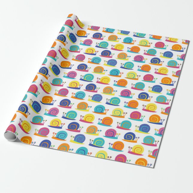 Papier Cadeau Motif de partie d'escargot (Déroulé)