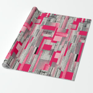 Papier Cadeau motif de patchwork numérique aquarelle transparen