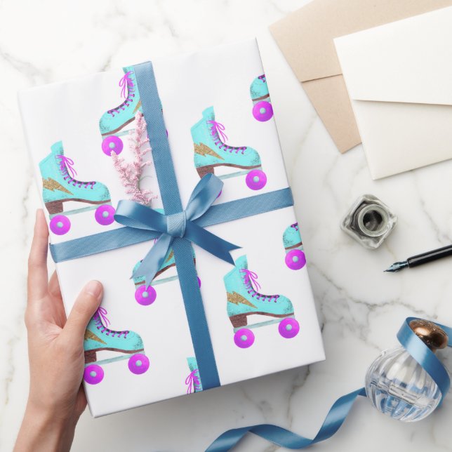 Papier Cadeau Motif de patins à rouleaux super (Cadeaux)
