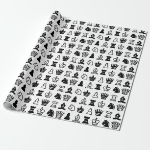 Papier Cadeau Motif de pièce d'échecs