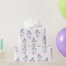 Motif de pingouins dansants de Noël