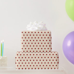 Papier Cadeau Motif de points pailletés rouges Noël