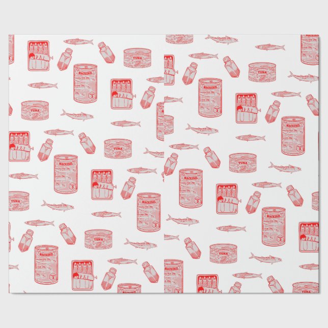Papier Cadeau Motif de poisson à l'étain (Couture)
