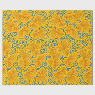 Papier Cadeau Motif de poisson doré pour elle