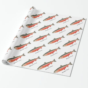 Papier Cadeau Motif de poissons de truite de Sunapee