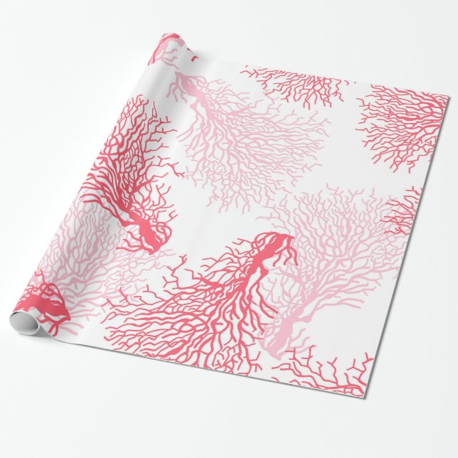 Papier Cadeau Motif de récif coralien (Déroulé)