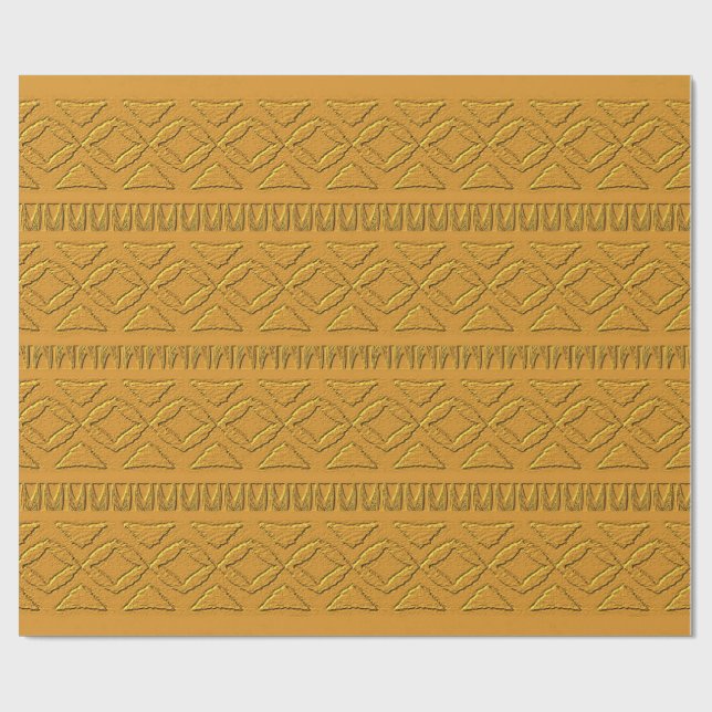 Papier Cadeau Motif de relief d'or (Plat)
