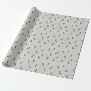 Papier Cadeau Motif de répétition Vintage du poisson d'or japona
