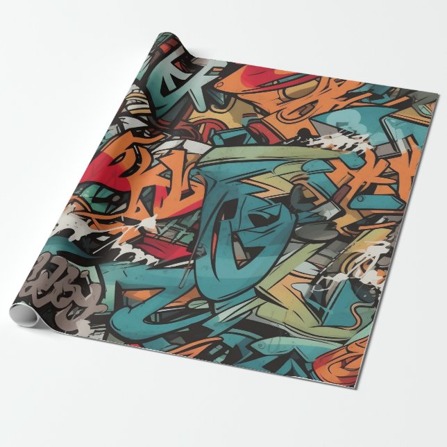 Papier Cadeau Motif de rue (Déroulé)