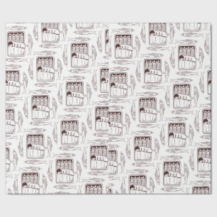 Papier Cadeau Motif de sardine