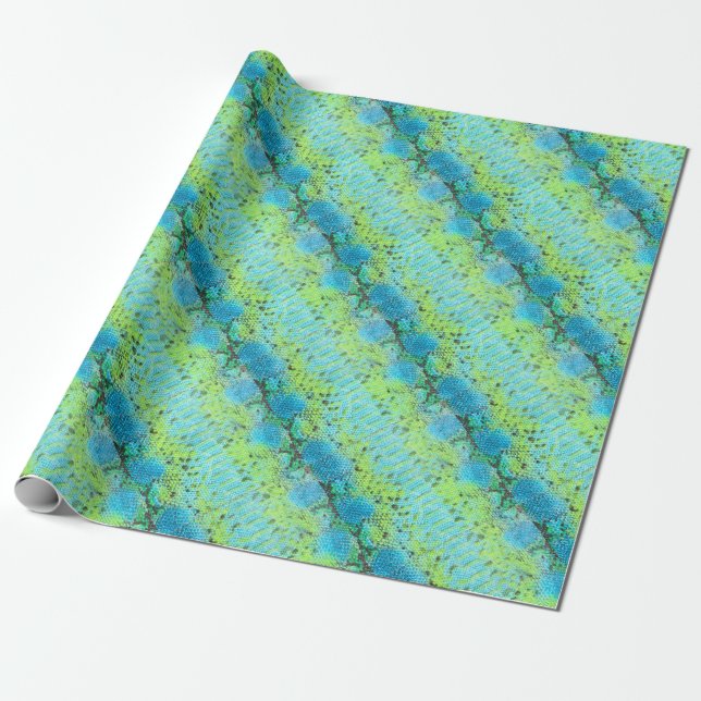Papier Cadeau Motif de serpent de peau de reptile (Déroulé)