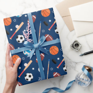 Papier Cadeau Motif de sport de baseball