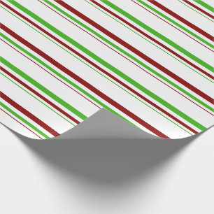 Papier Cadeau Motif de style Noël vert, blanc, rouge