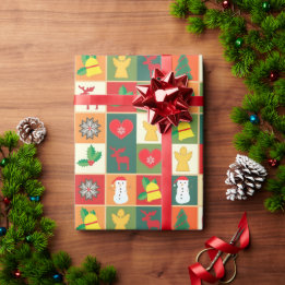 Papier Cadeau Motif de surface de Noël