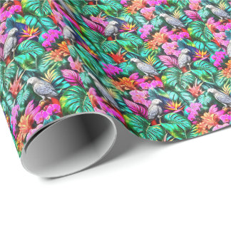Papier Cadeau Motif de surface sans couture Jungle Dreams avec p