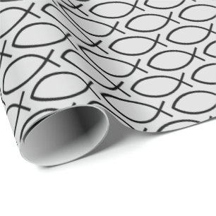 Papier Cadeau Motif de symbole chrétien Ichthys