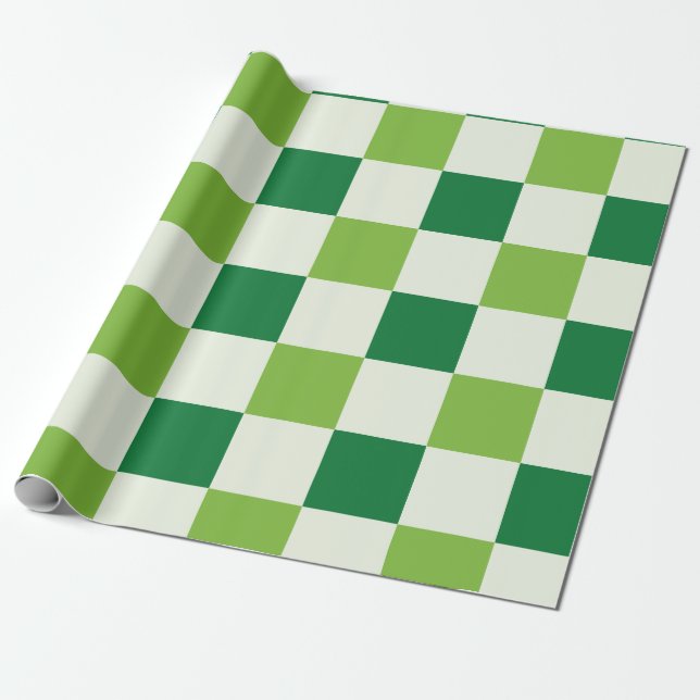 Papier Cadeau Motif de tableau de bord vert classique (Déroulé)