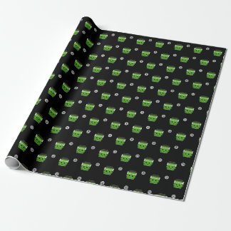 PAPIER CADEAU MOTIF DE TÊTE DE FRANKENSTEIN