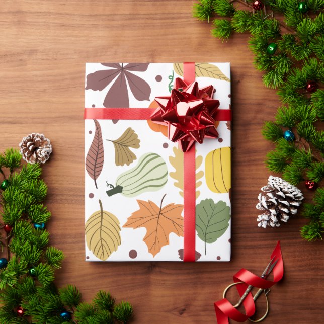 Papier Cadeau Motif de Thanksgiving (Cadeau de vacances)
